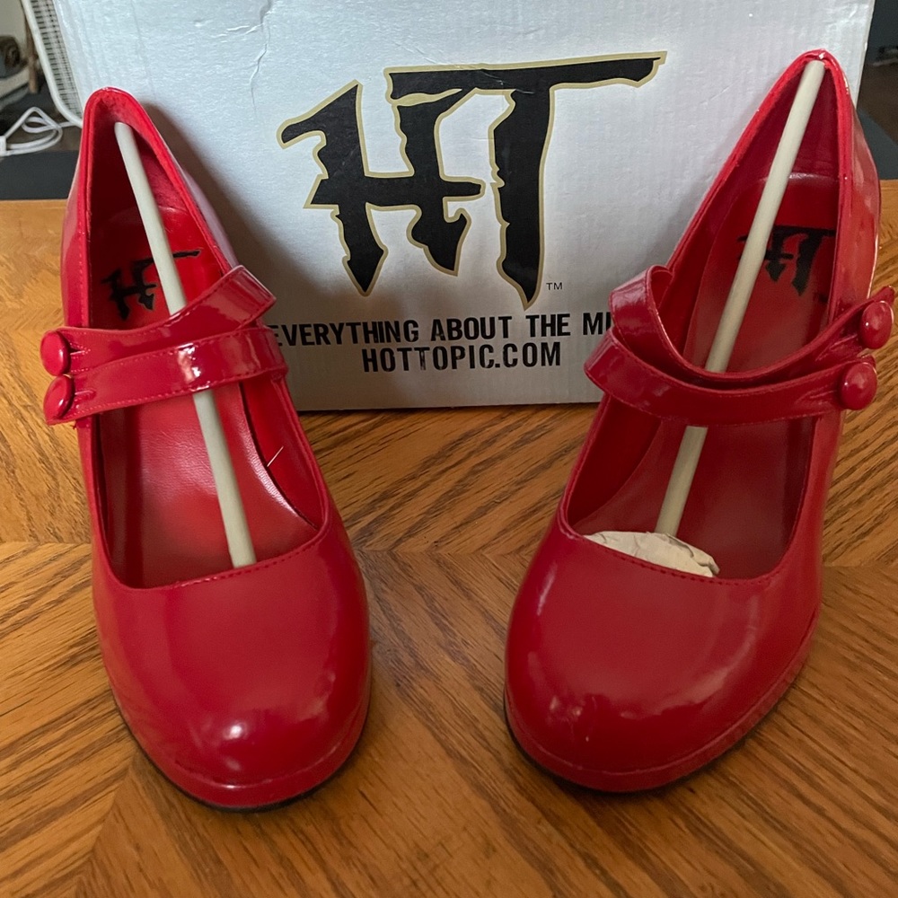 Red Mary Janes two strap